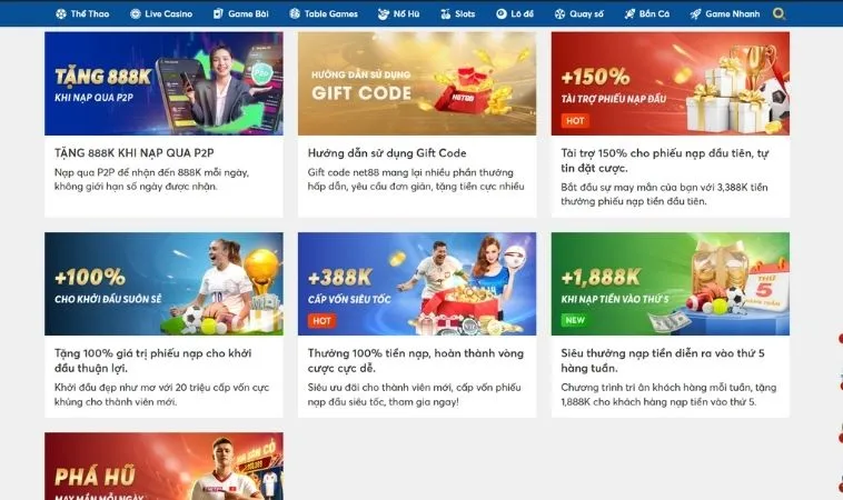 Các chương trình khuyến mãi VNBet77 hấp dẫn tặng hội viên