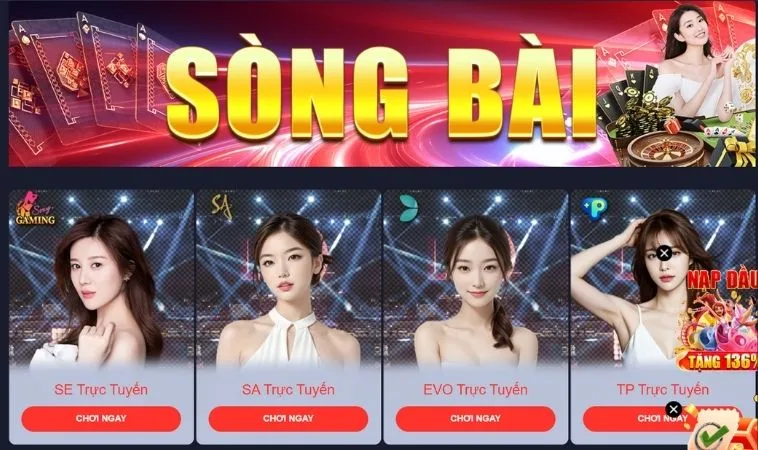 Chơi Casino Online VNBet77 cùng dàn dealer xinh đẹp