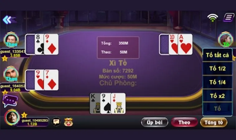 Chinh Phục Xì Tố Tại VNBet77 Đỉnh Cao Kịch Tính Và Thưởng Lớn 2 Bàn chơi Xì Tố Tại VNBet77